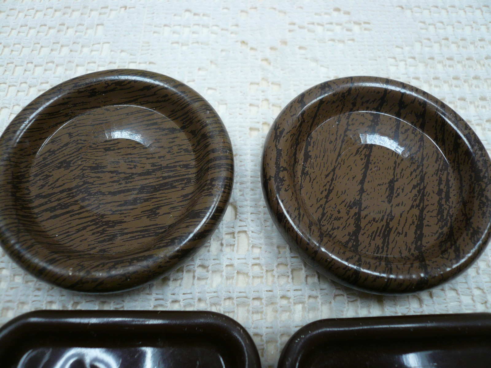 Vtg Lot 11 Furniture Caster Floor/Scratch Protectors Metal 2/Carpet Loop Bottom