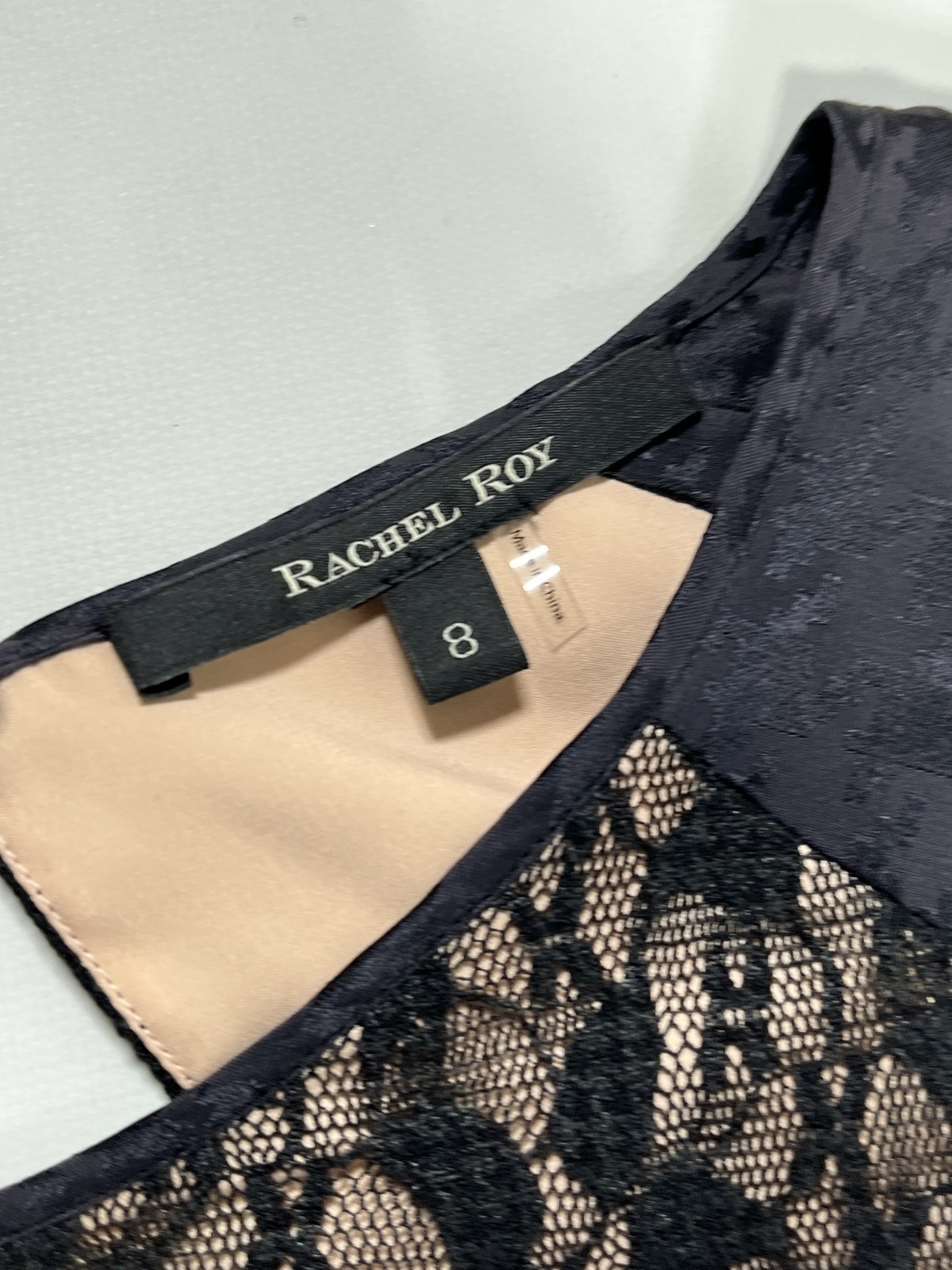 rachel roy black lace dress RACHEL Rachel Roy Women's Portia Dress Dress, Cadet Black, 14 at Amazon  Women's Clothing store