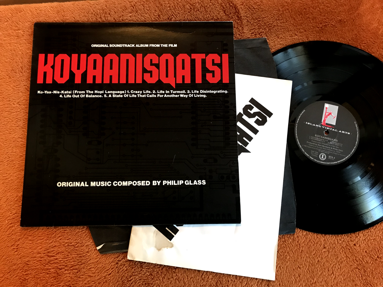 Philip Glass Koyaanisqatsi 1983 ost Island LP soundtrack
