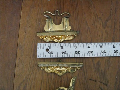 Lot Reclaimed Salvaged Photo Album Brass Hardware Fastener Corner Covers