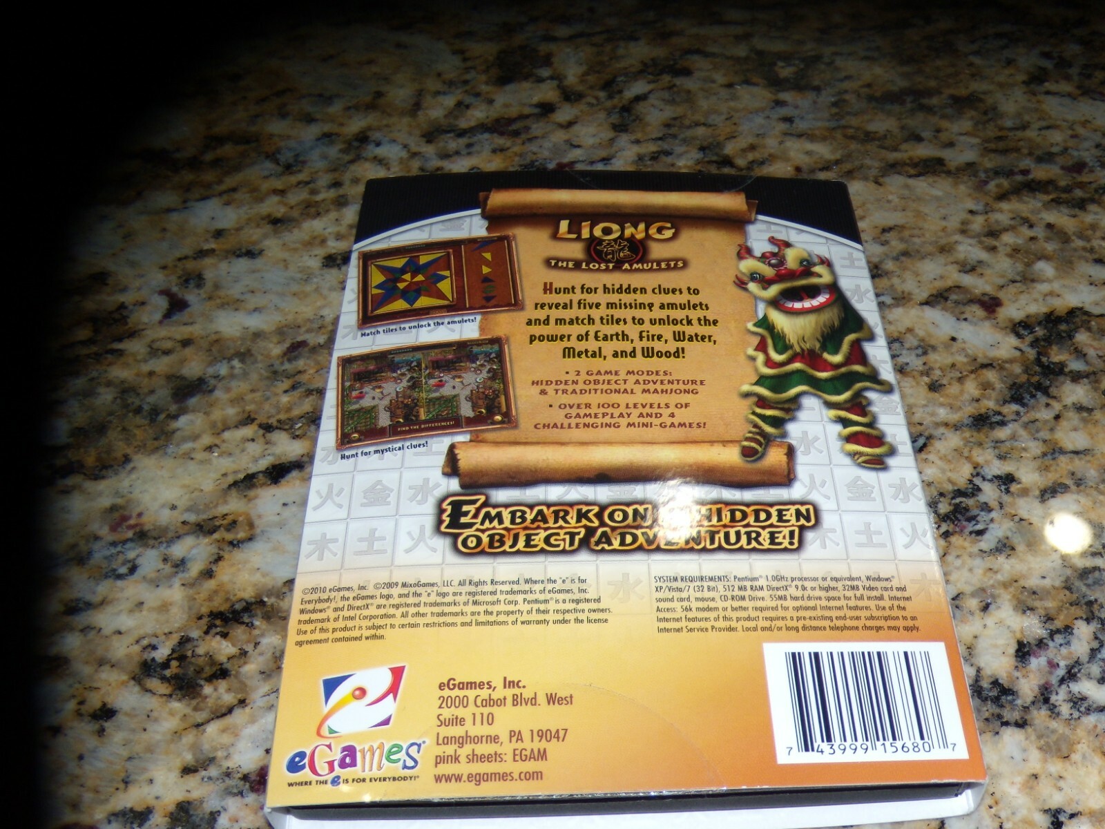 Liong The Lost Amulets (PC, 2010) Mint Game