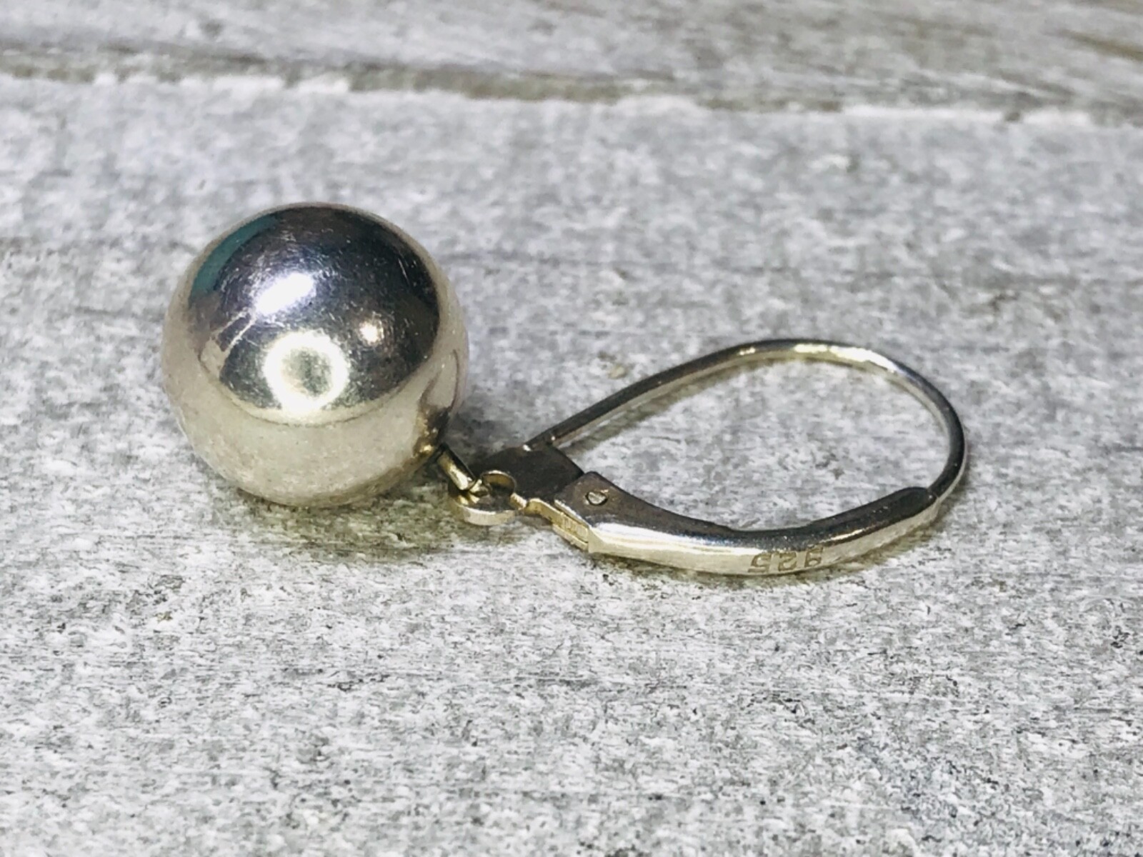 Sterling Silver Drop Ball Earrings