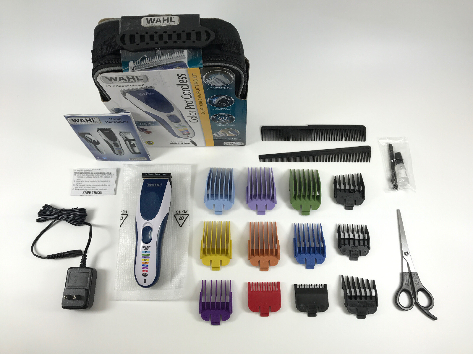 wahl color pro cordless rechargeable hair clipper