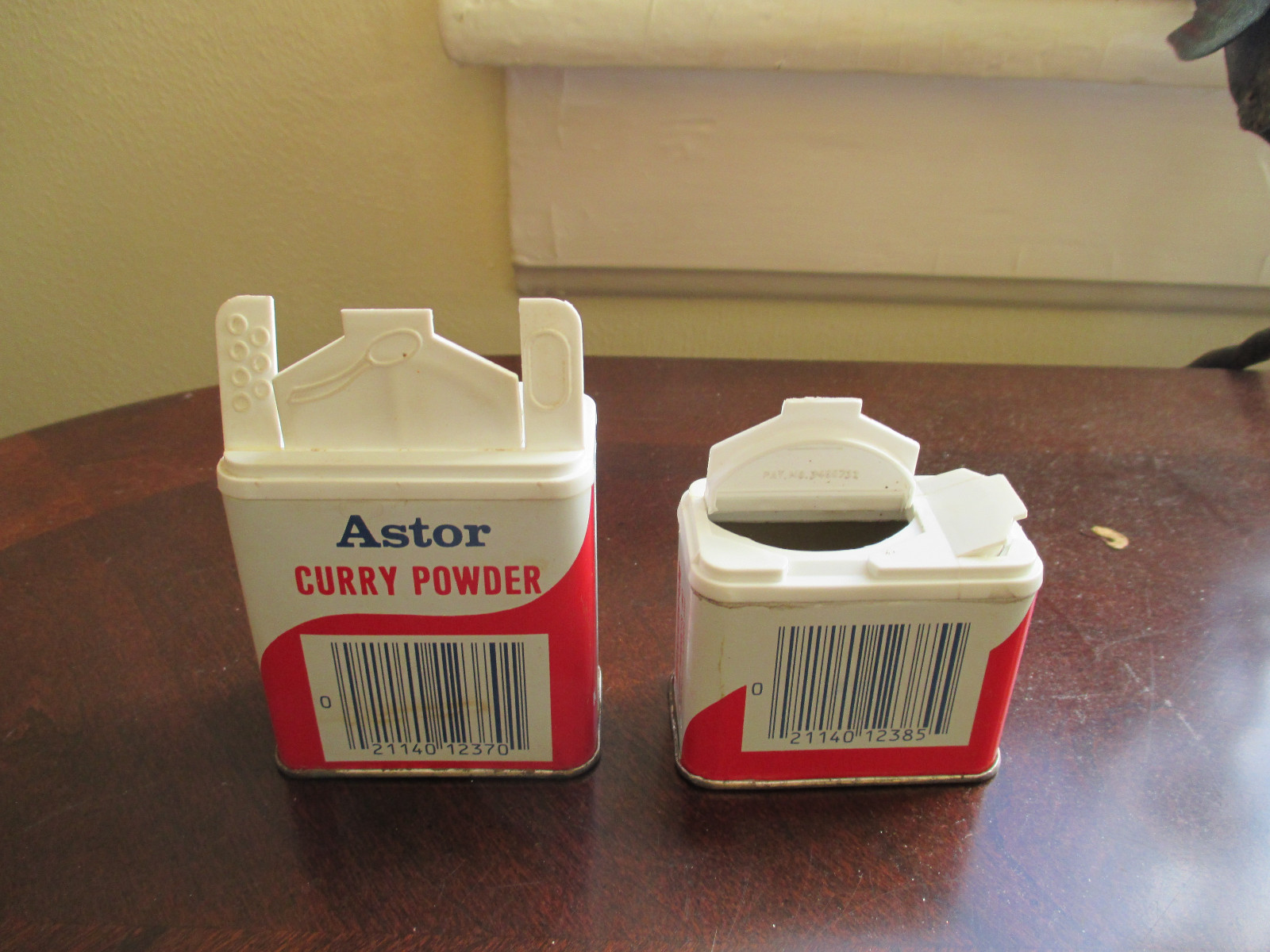 ASTOR MARJORAM CURRY POWDER SPICE TINS EMPTY