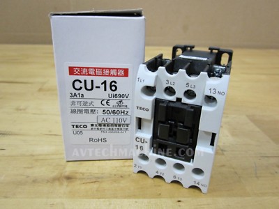 Teco Magnetic Contactor CU-16-3A1a-110V CU16E5