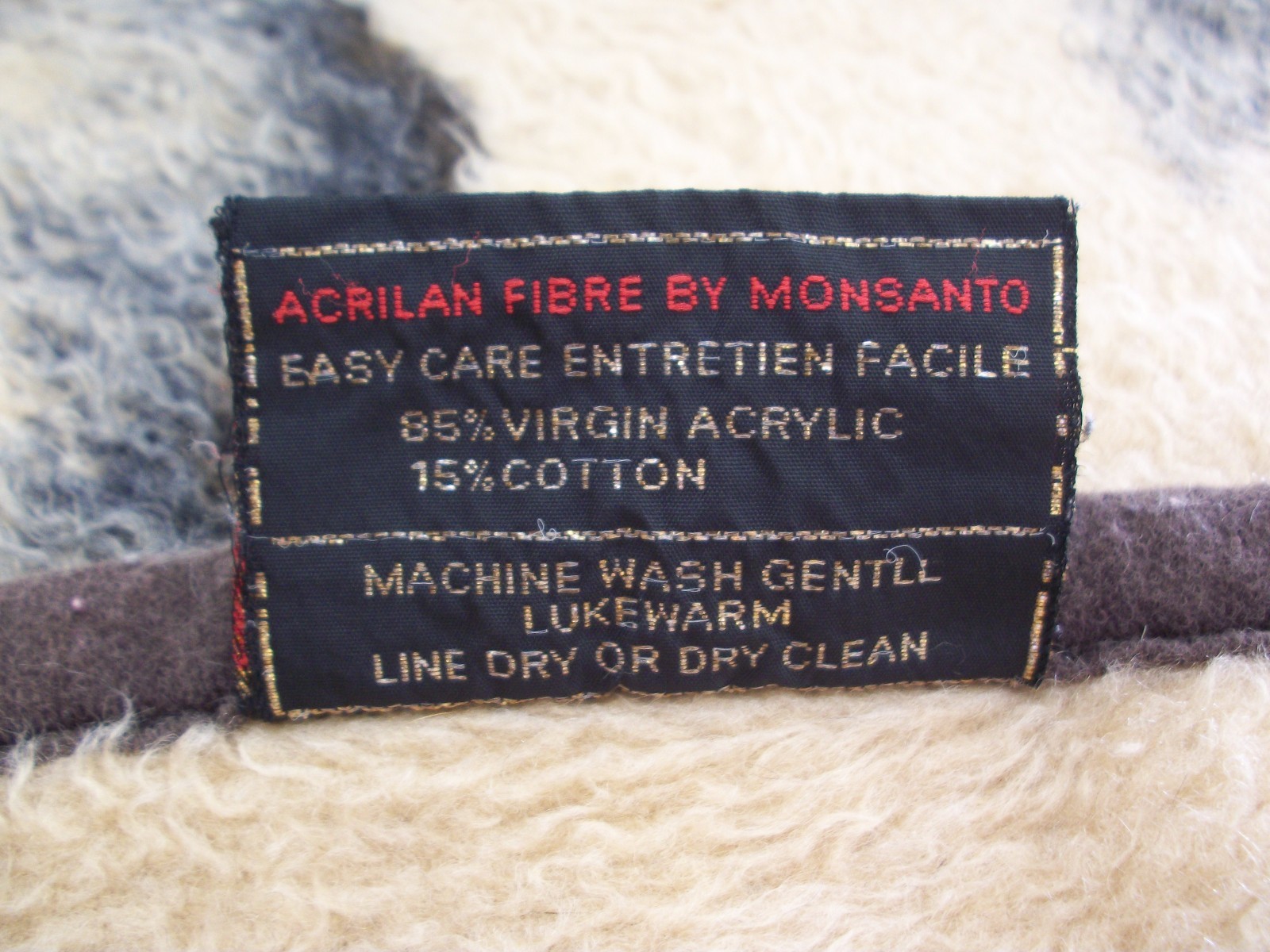 Biederlack Twin Bedspread Deer Buck Brown Blanket Throw Log Cabin Vintage 1980s