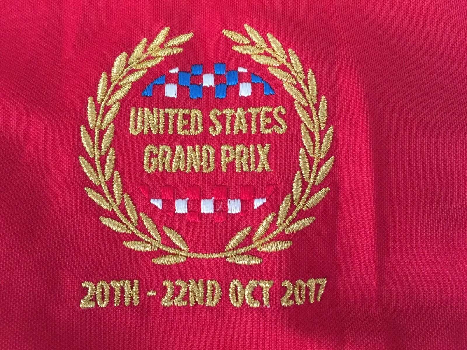F1 Formula 1 US Grand Prix October 20-22 2017 polo shirt sz S NWT