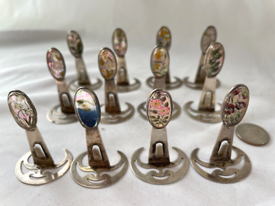 Silver place card holders deals
