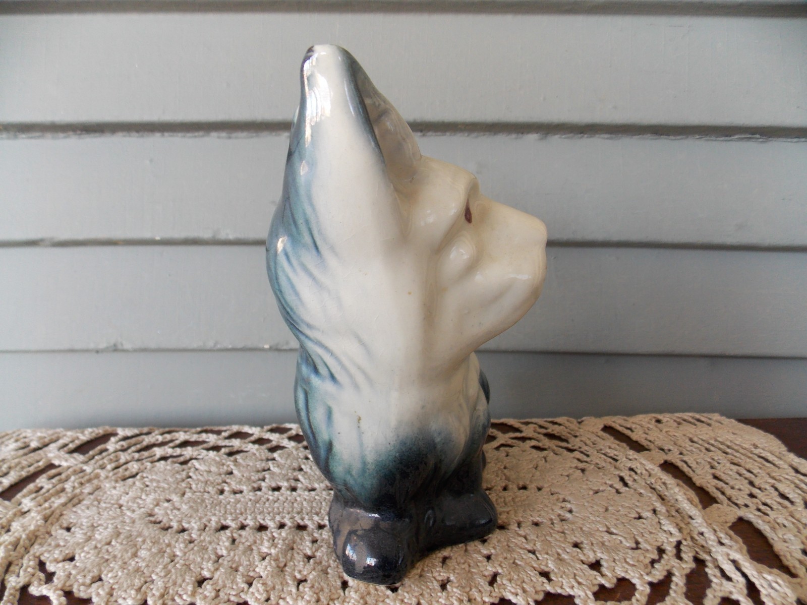 Vintage Ceramic Dog Planter Scottish Terrier Scotty