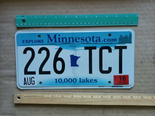 License Plate, Minnesota, Passenger, 226 shape of MN TCT