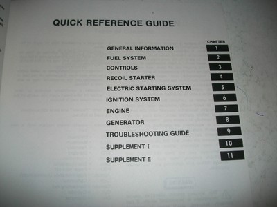 OFFICIAL KAWASAKI GD700A GD700A-S PORTABLE GENERATOR WORKSHOP MANUAL LAST ONE!!