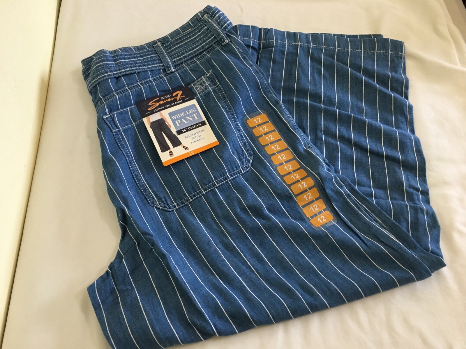 SEVEN BY SEVEN◇WIDE TROUSERS Botanical print/スラックスパンツ/NVY