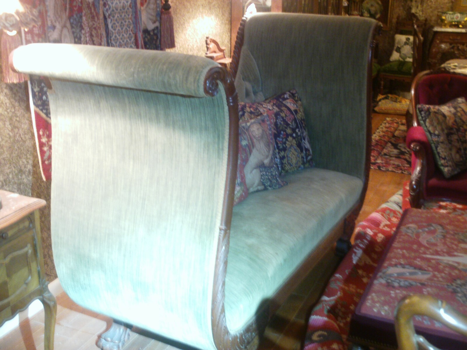 Sleigh Couch Identical to Jacqueline Kennedy's in the White House