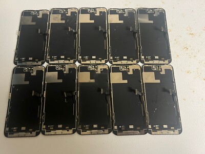 Lot of 10 OEM IPhone 14 Pro Max Screen Cracked Glass BAD LCD