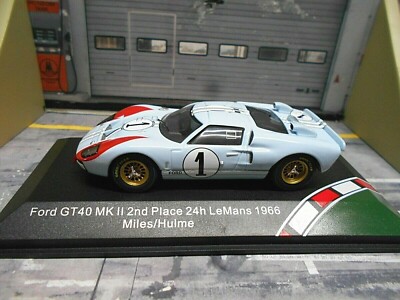 FORD GT40 V8 24h Le Mans 1966 #1 Ken Miles / Hulme Gu lf Shelby IXO CMR SP 1:43
