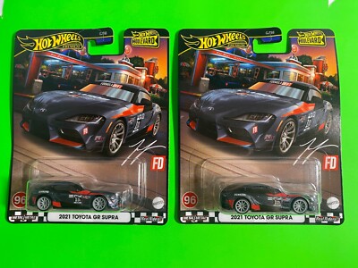2024 HOT WHEELS PREMIUM BOULEVARD BLACK 2021 TOYOTA GR SUPRA LOT OF 2 #96 NEW