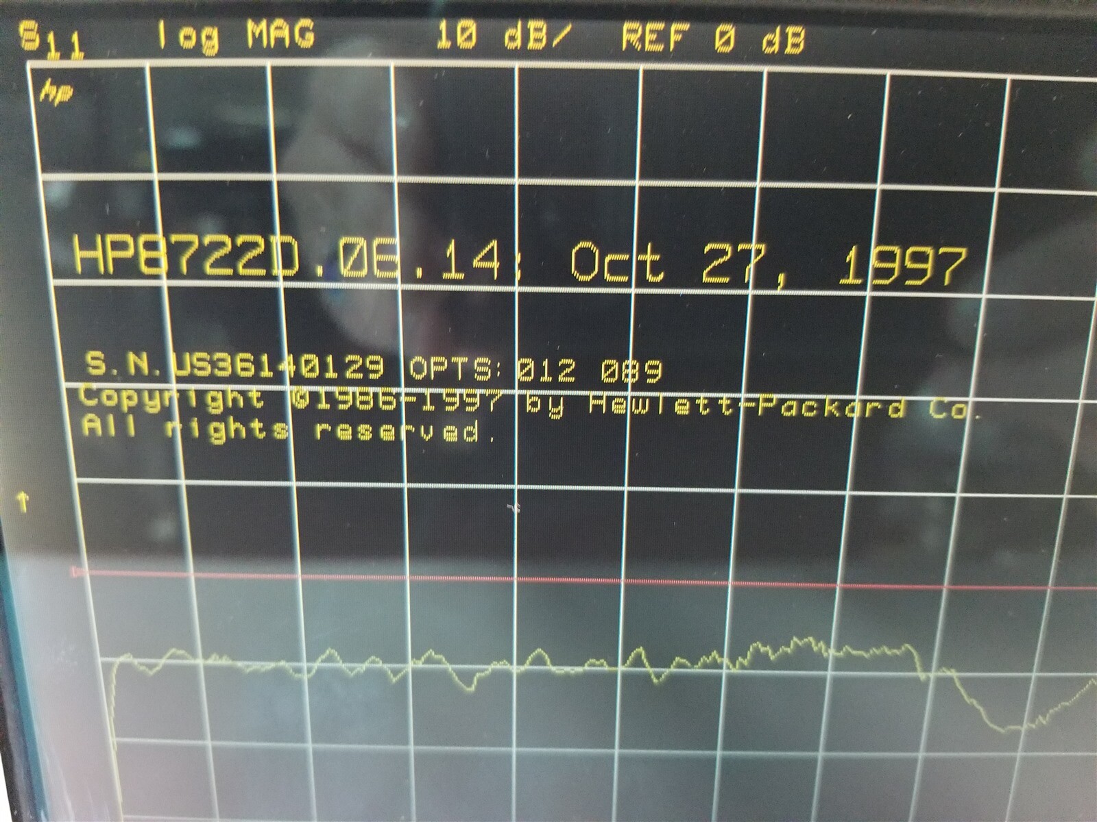 Hewlett Packard 8722D Microwave Vector Network Analyzer 50MHz-40GHz Opt 012 089