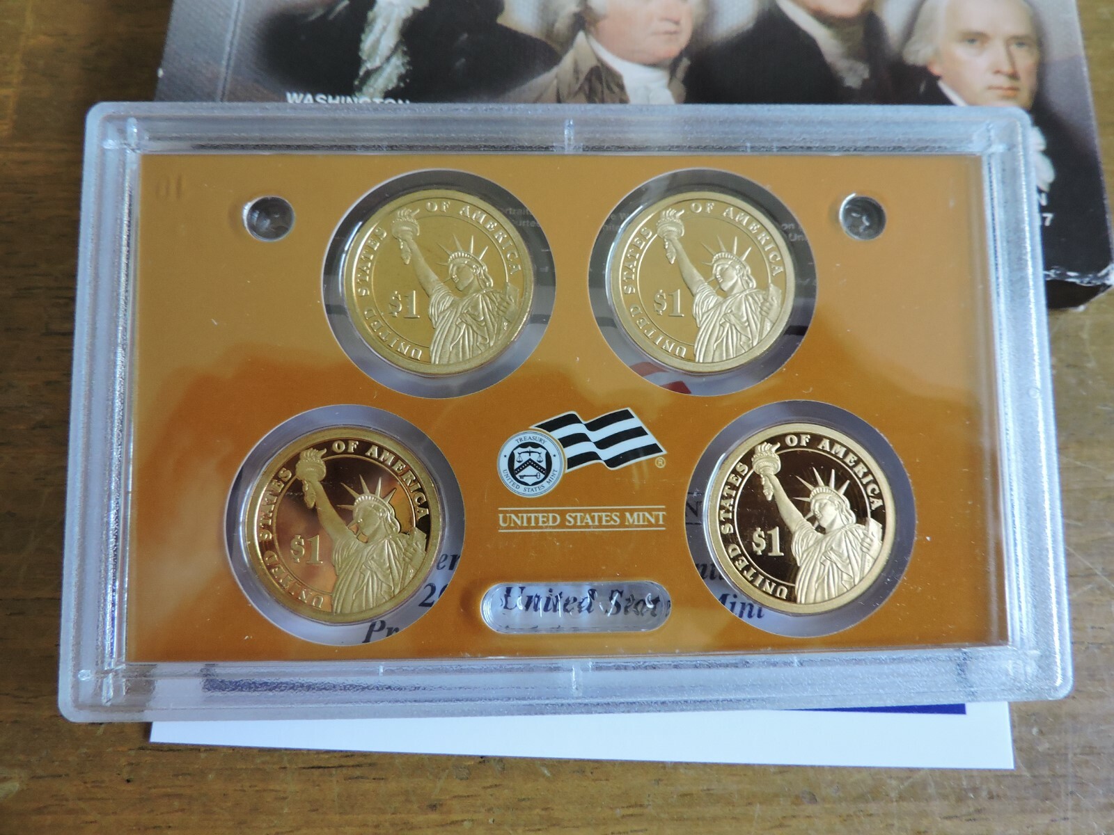 2007 S Proof Presidential Dollar Set with Box and COA  free shipping