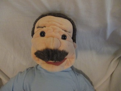 FOLKTAILS FOLKMANIS PLUSH PUPPET MAN MUSTACHE VINTAGE