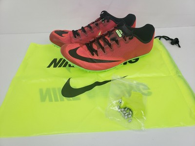 red and black track spikes