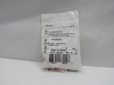 Schneider Electric Harmony 9001KA3 SPST NC Finger Safe Contact Block