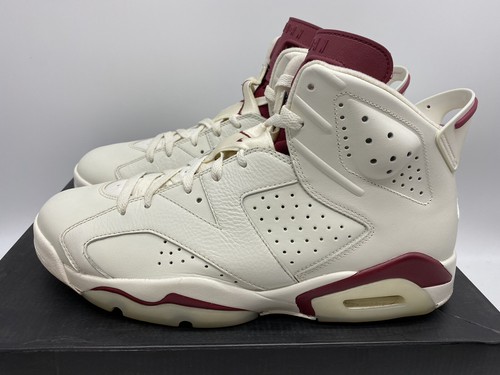 jordan retro 6 white and maroon