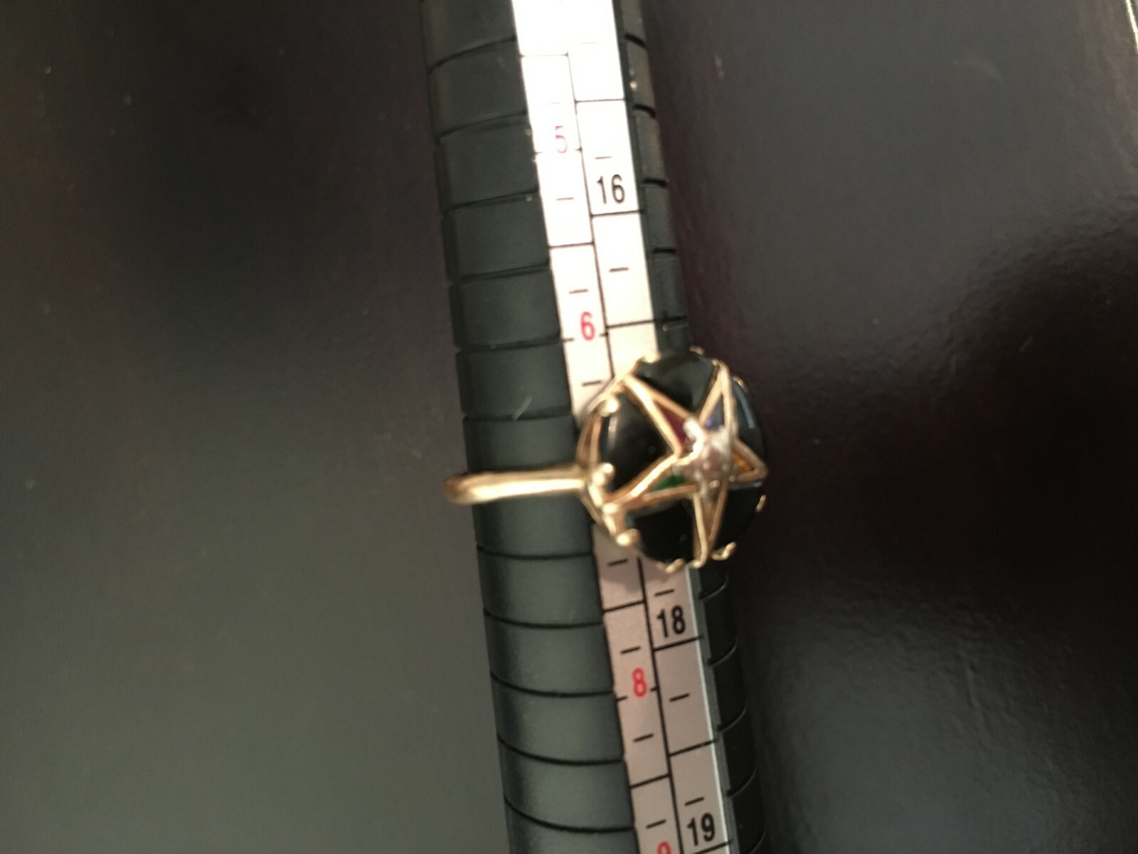 Vintage 14k Gold Eastern Star Masonic Ring 3 Gram Total About Size 7 Trinket Box