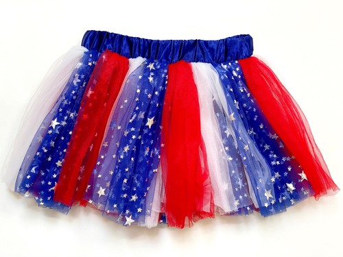 Adult/Teen Patriotic 4th July Red White Blue Tutu Skirt