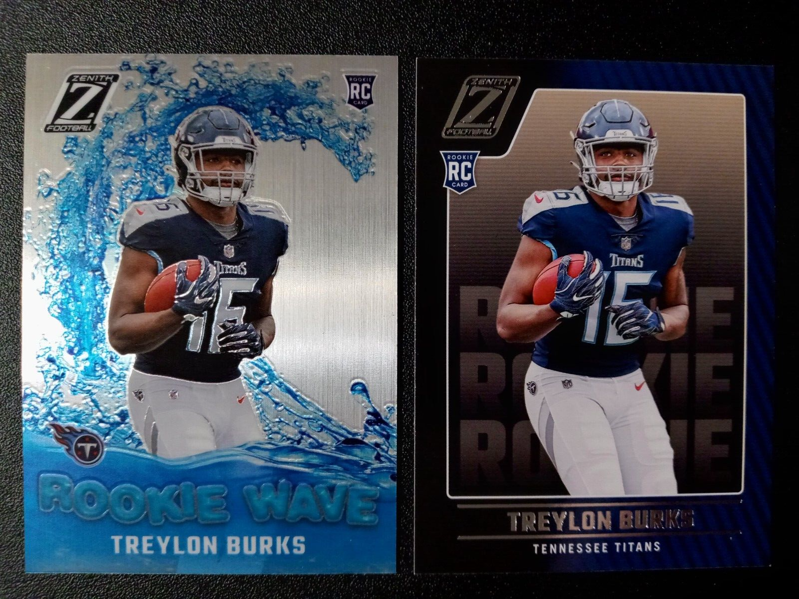 2) 2022 Panini Zenith Rookie Wave Treylon Burks Prizm RCs