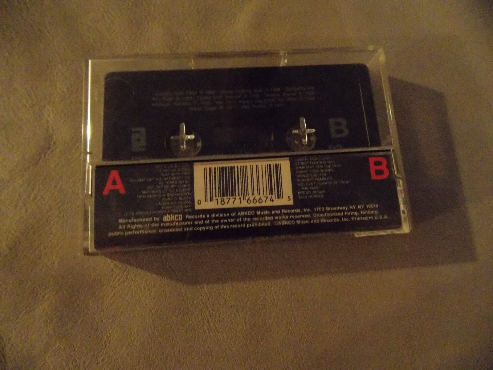 The Rolling Stones Hot Rocks 1964-1971 Cassette Tape