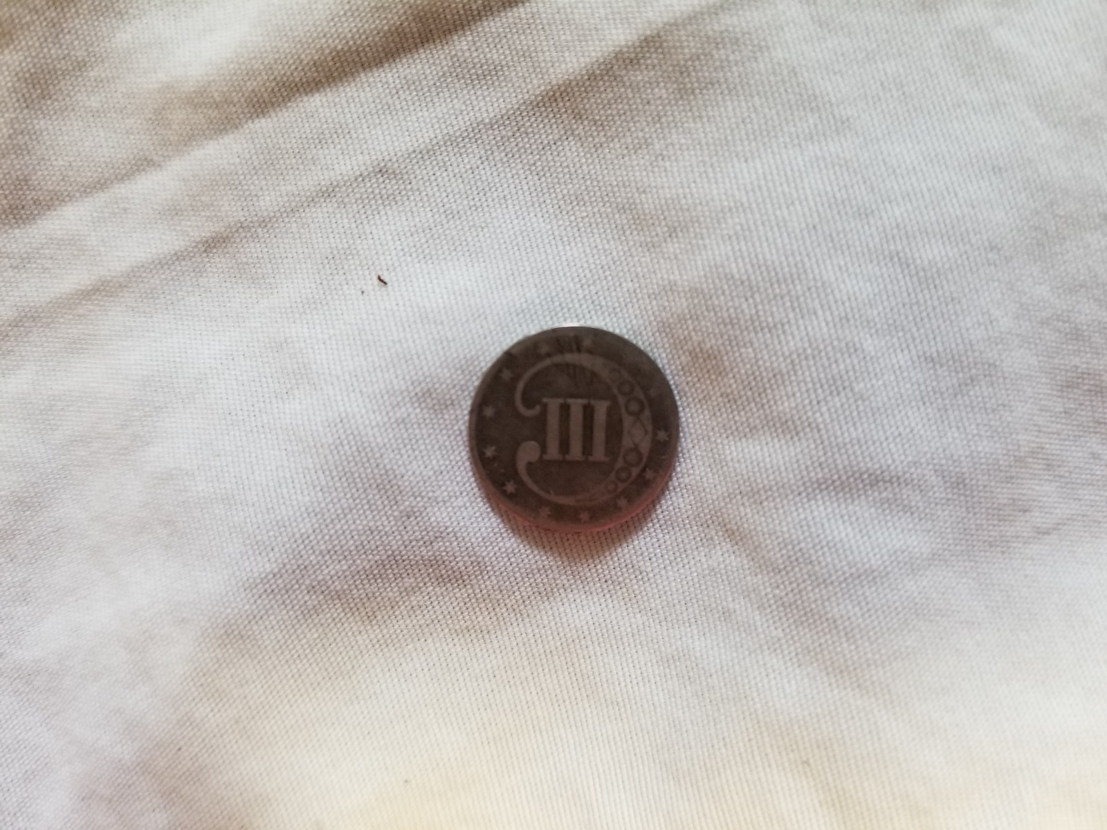 1853 3CS Three Cent Silver