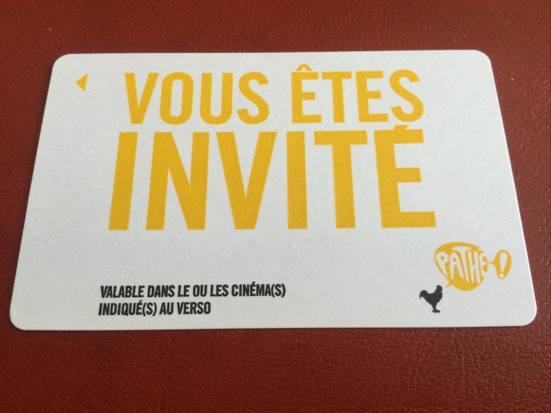 Telecarte Carte Cinema Gaumont, Gaumont PathÃ, PathÃ. Verso 3