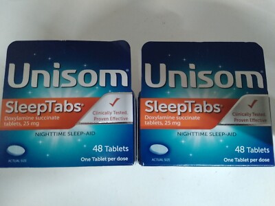 2 Pack, Unisom SleepTabs, 48 Count Each, Exp. 11/2023