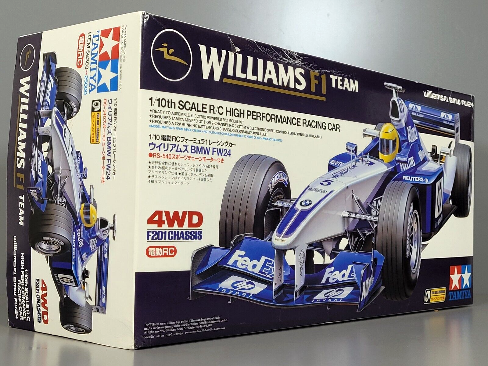Vintage New Tamiya 1/10 Williams F1 BMW Team FW24 F201 Vintage New Tamiya 1/10 Williams F1 BMW Team FW24 F201