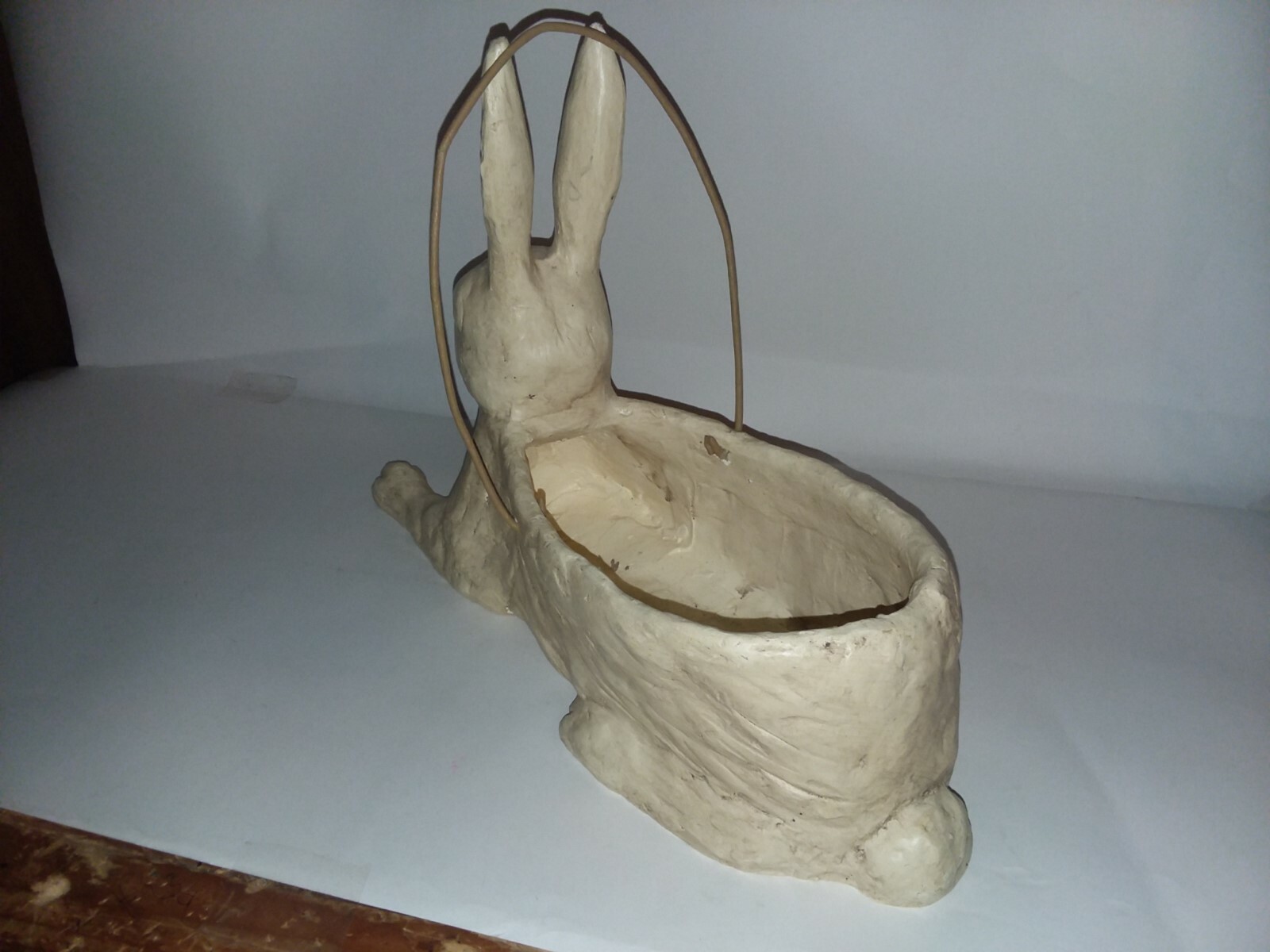 Vintage Rabbit/Bunny Basket Paper Mache RARE RARE