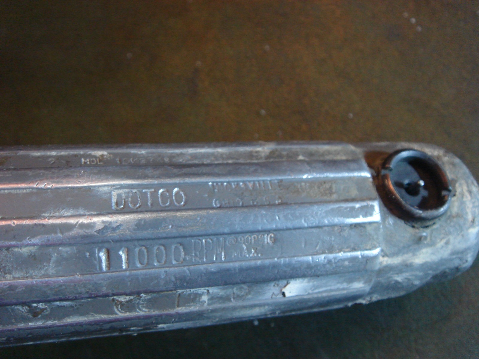 3 Dotco Angled Pneumatic Air Grinder 11,000 RPM's Tool  / Diamond Blade Lot #18