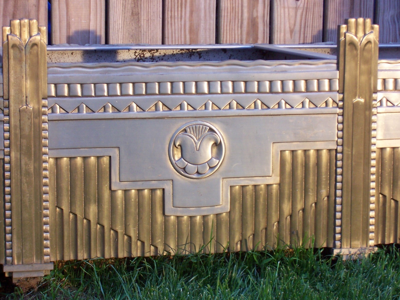 PARK AVE WALDORF ASTORIA FACADE art deco Bronze Planter,Ten available