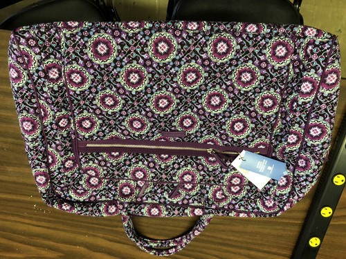 Vera Bradley Iconic Grand Weekender Bag & Hanging Organizer Lilac Medallion