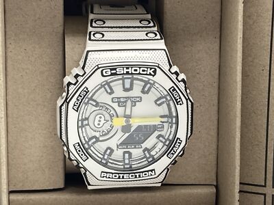 Pre-owned Casio G-shock Ga-2100mng-7ajr Ga-2100mng-2ajr 2set Watch Manga Fedex Or Dhl