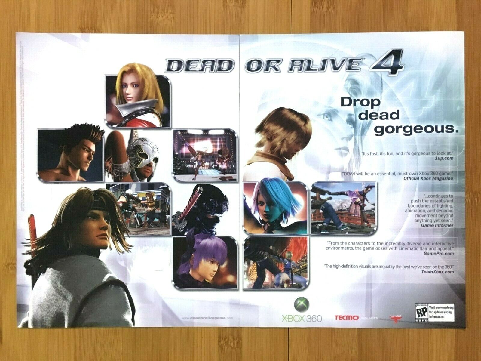 Dead or Alive 4 Xbox 360 2005 Print Ad/Poster Official Dead or Alive 4 Xbox 360 2005 Print Ad/Poster Official