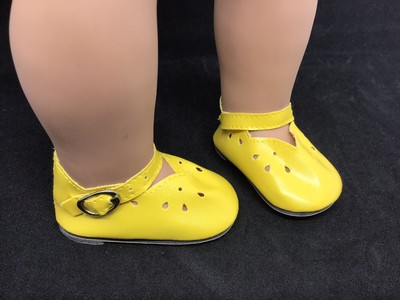 Antina s Doll Supplies Doll Shoes Size 3 S293-3 Yellow Cut Out Mary Jane s
