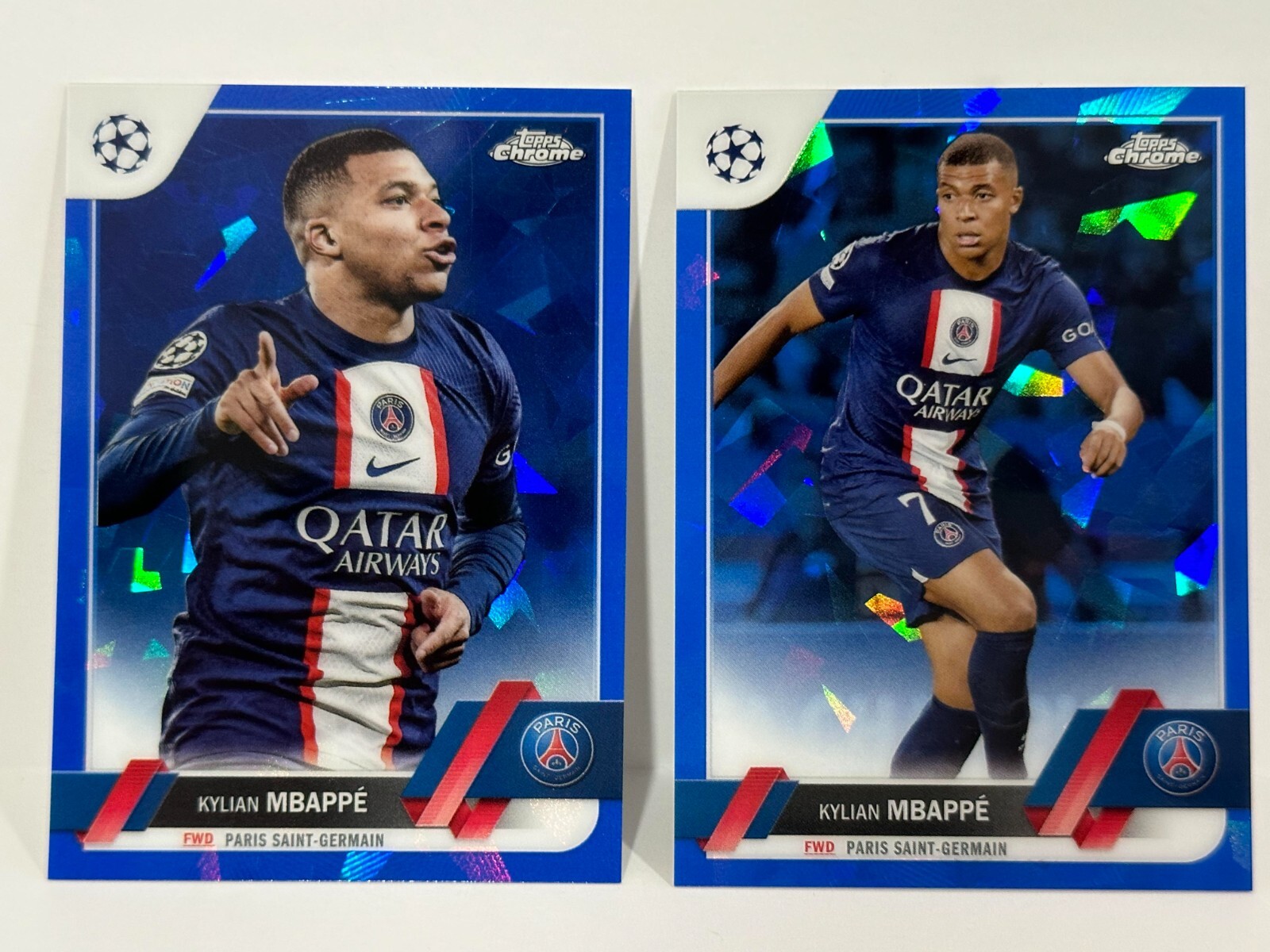 2022-23 Topps Chrome Sapphire UCL PSG Kylian Mbappe