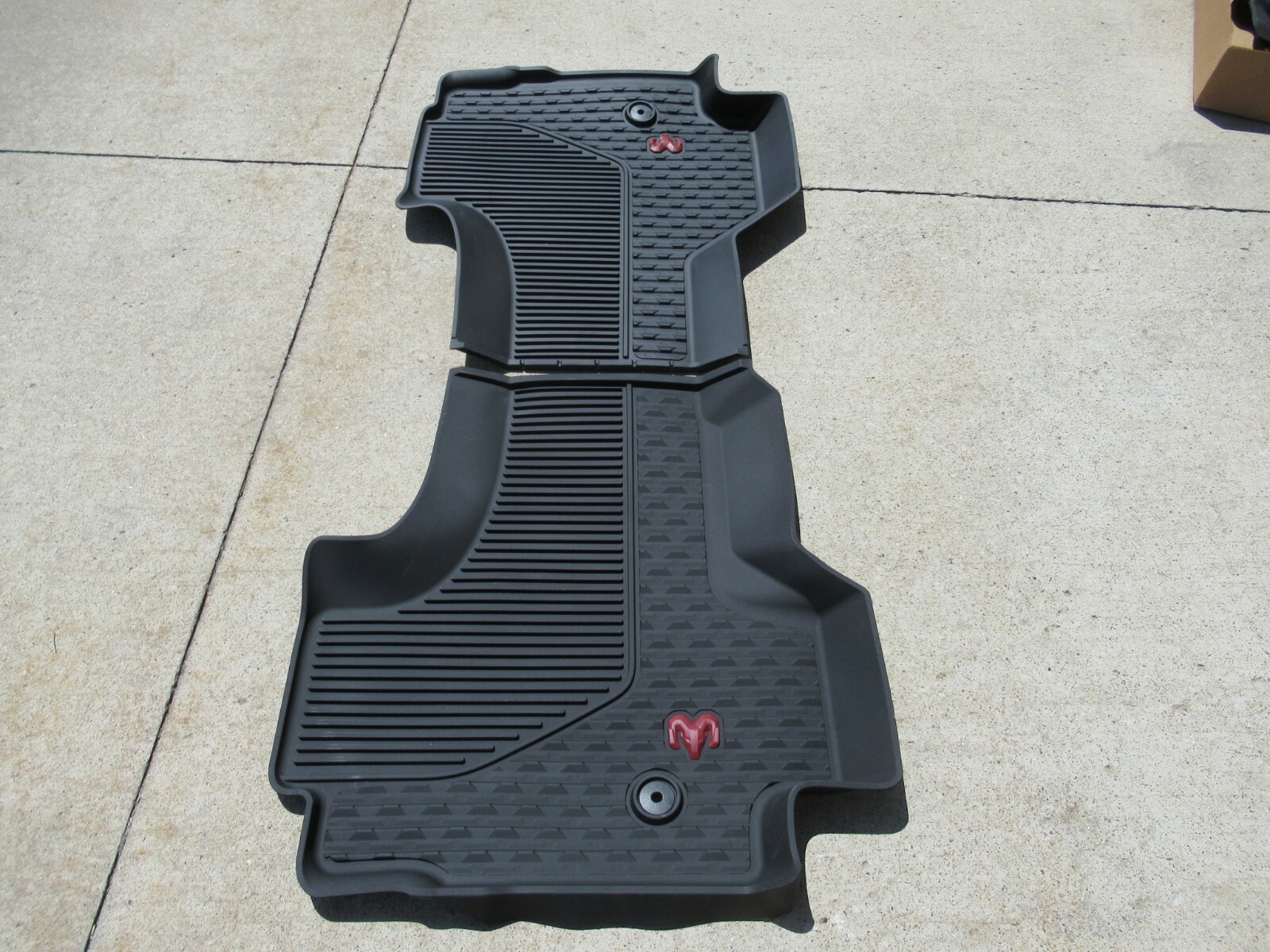 20192021 Ram Rebel 1500 DT Quad Cab All Weather Floor Mats With Red