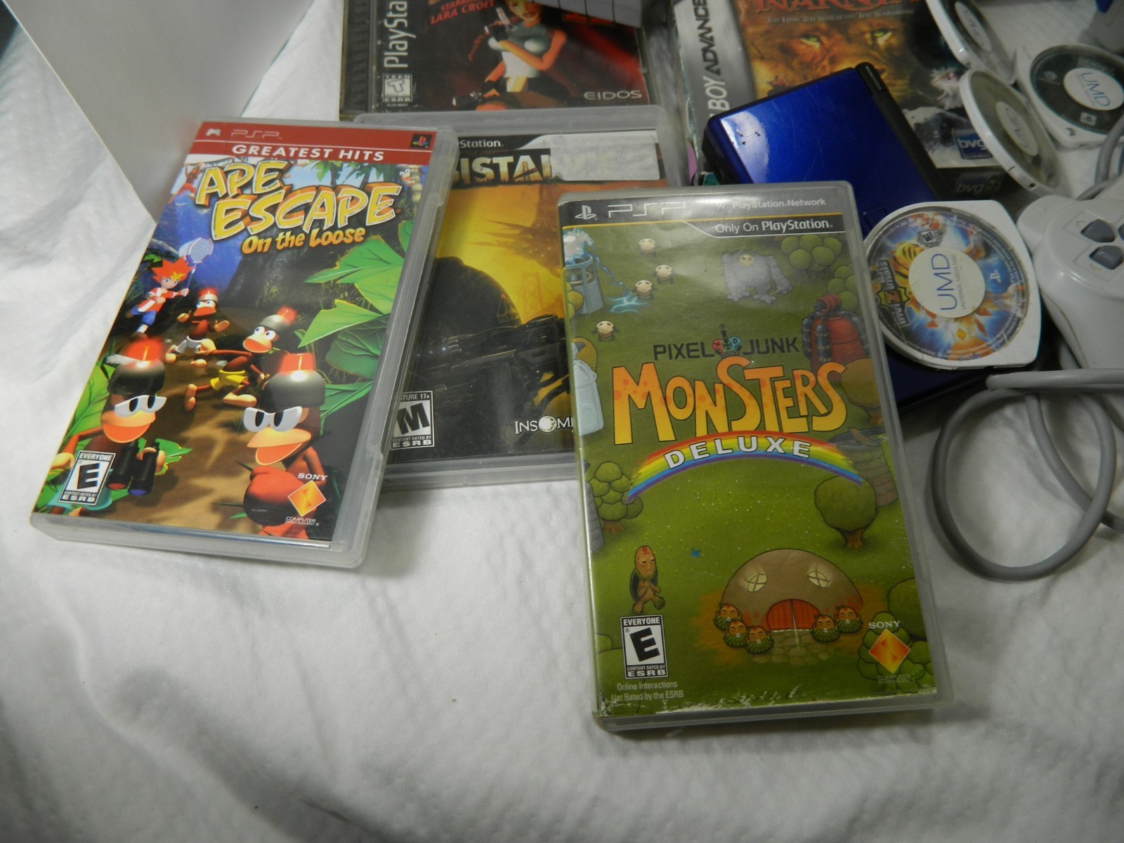 Nintendo play station psp junk drawer lot games controllers movies misc