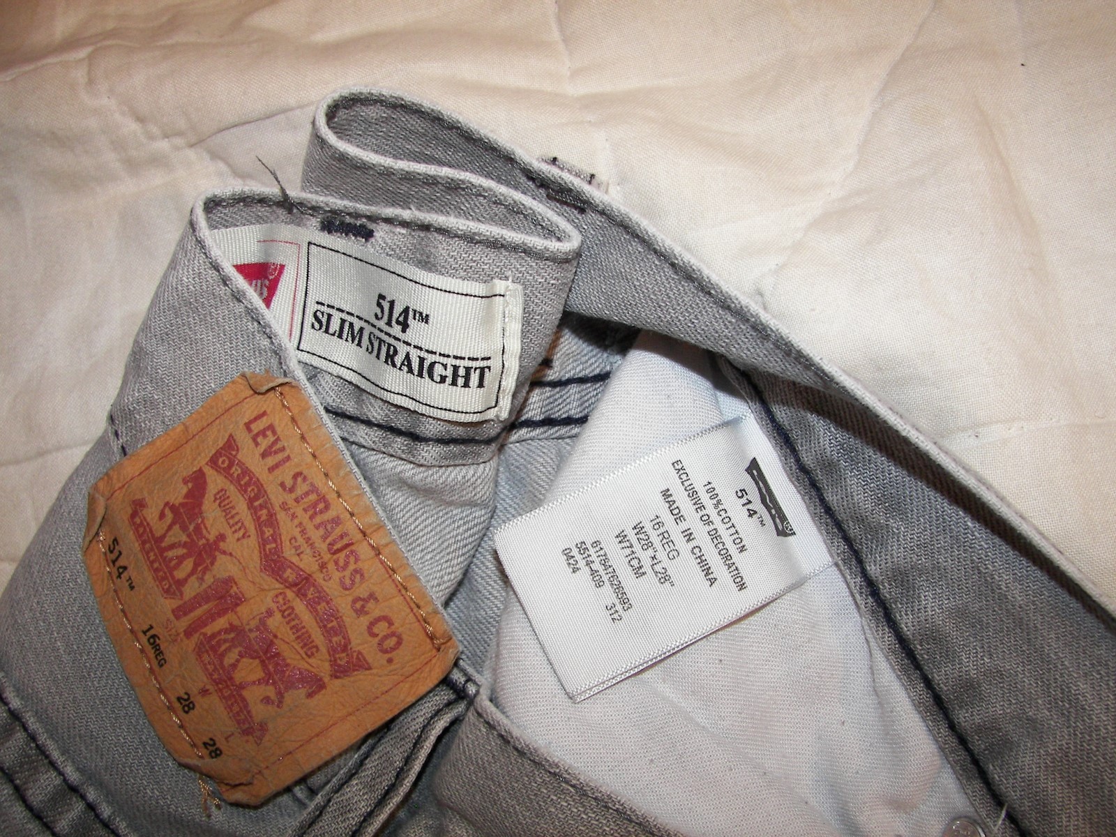 Boys Levi's 514 Slim Straight Jeans - 16 Reg - 28 x 28