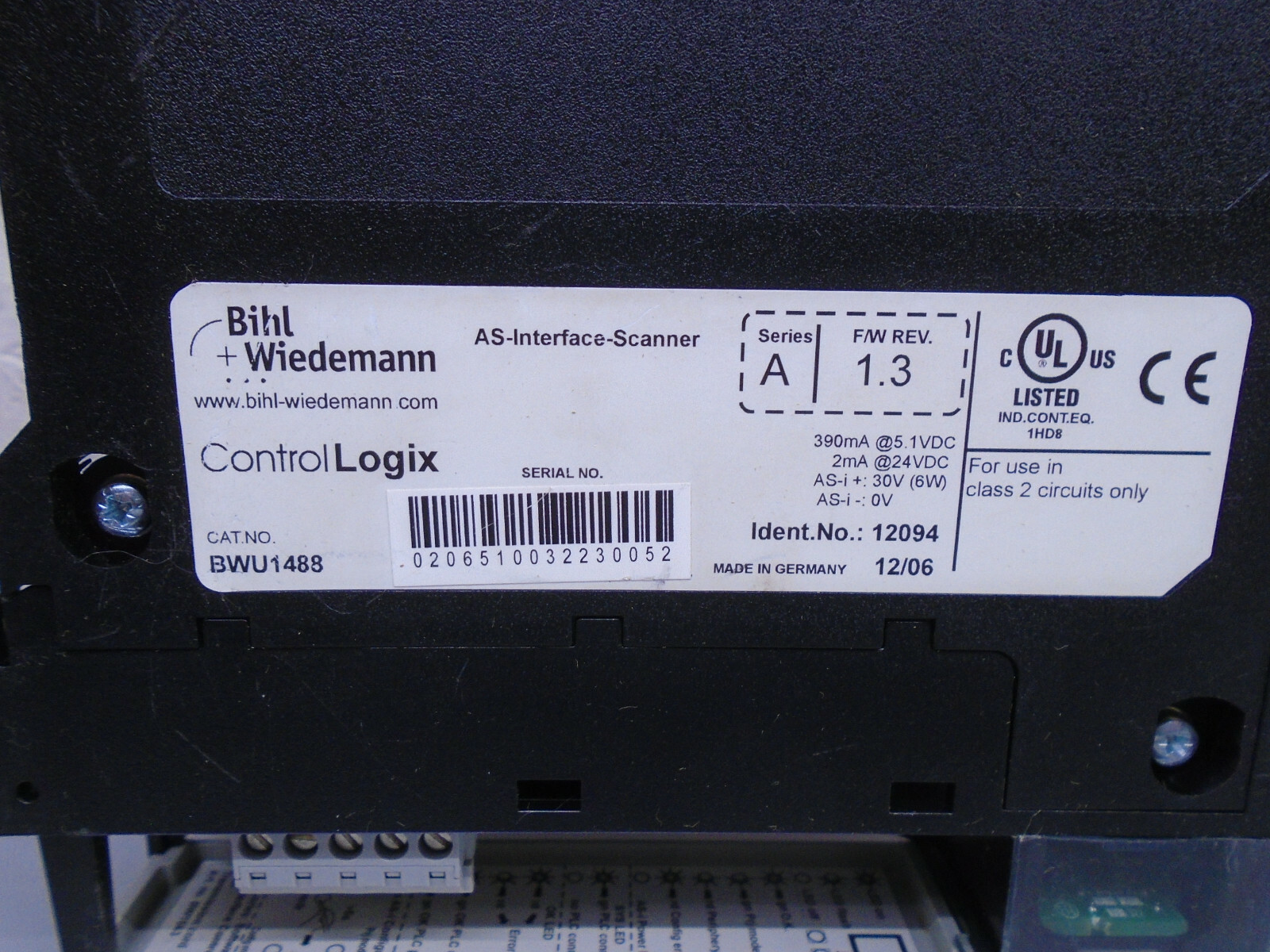 BWU1488 Bihl Wiedemann for Allen Bradley ControlLogix BWU-1488   163C