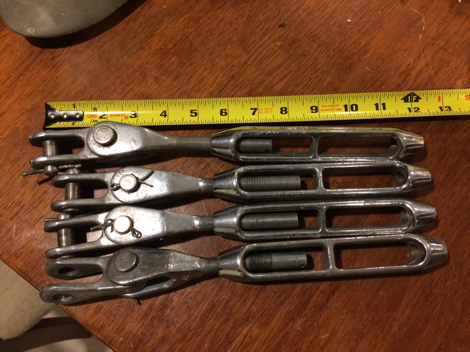4 Bronze Brass Stainless plated turnbuckle  1/2 Inch Sailboat Hardware Marine