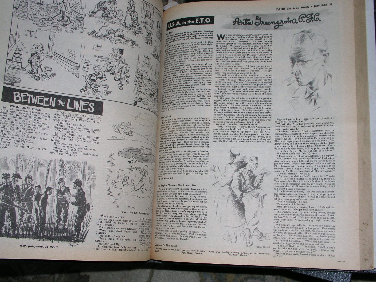 RARE 6 Volumes WWII YANK MAGAZINE Lot BLACK LIBRARY BOUND Complete Set 1943-1945