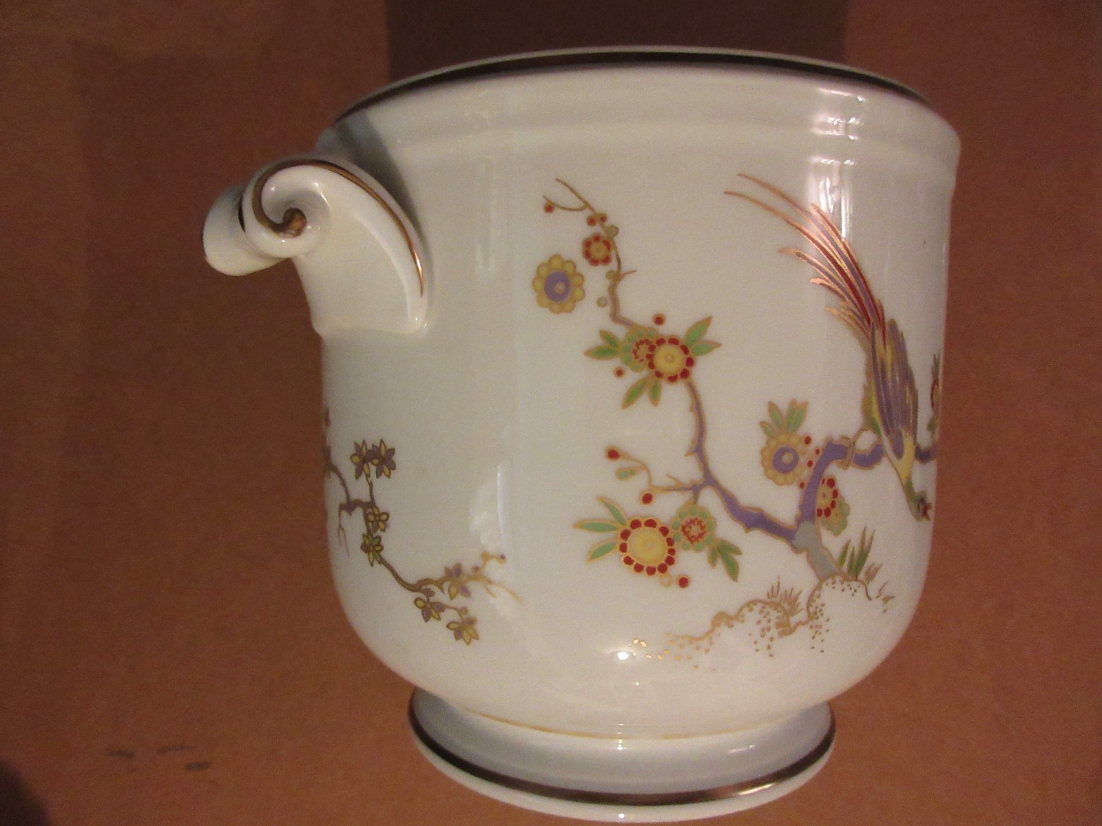 RICHARD GINORI Ice Bucket Multi-colored Birds a Butterfly Signed original Label