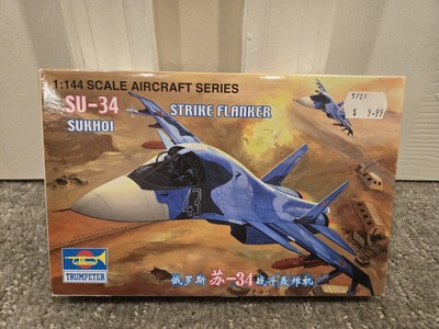 Trumpeter Sukhoi Su-34 Strike Flanker, 1/144 Scale Model Kit No WP 01329